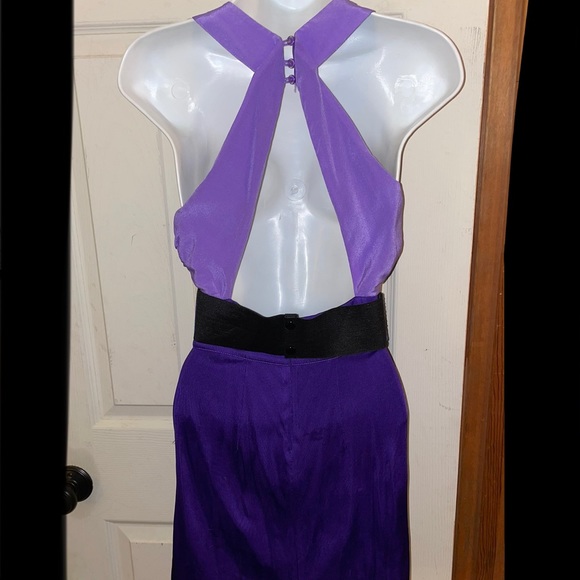 Bebe Color block plunge dress Size XXS Cocktail Dress - Picture 4 of 6